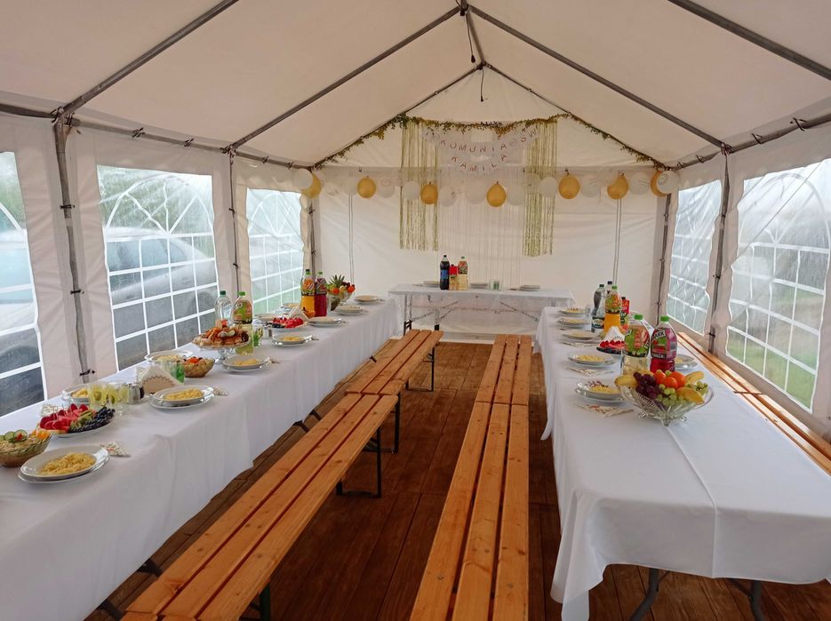 Wynajem namiotów plenerowych. Krzesła, PARKIET DREWNIANY