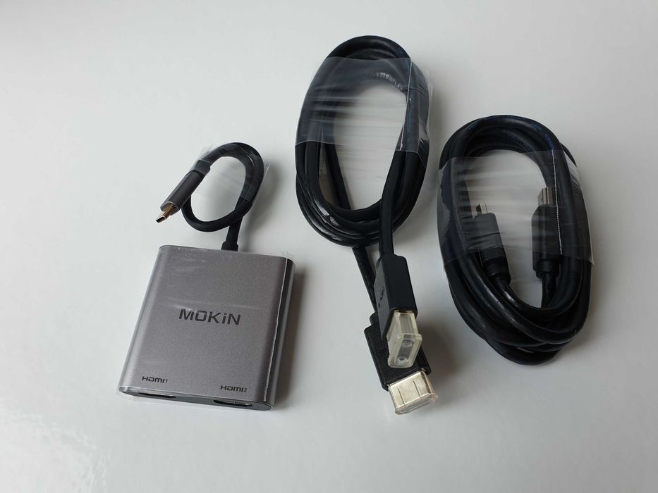 адаптер USB Type C to 2 HDMI 4K 60HZ MacBook  кабель HDMI Dell