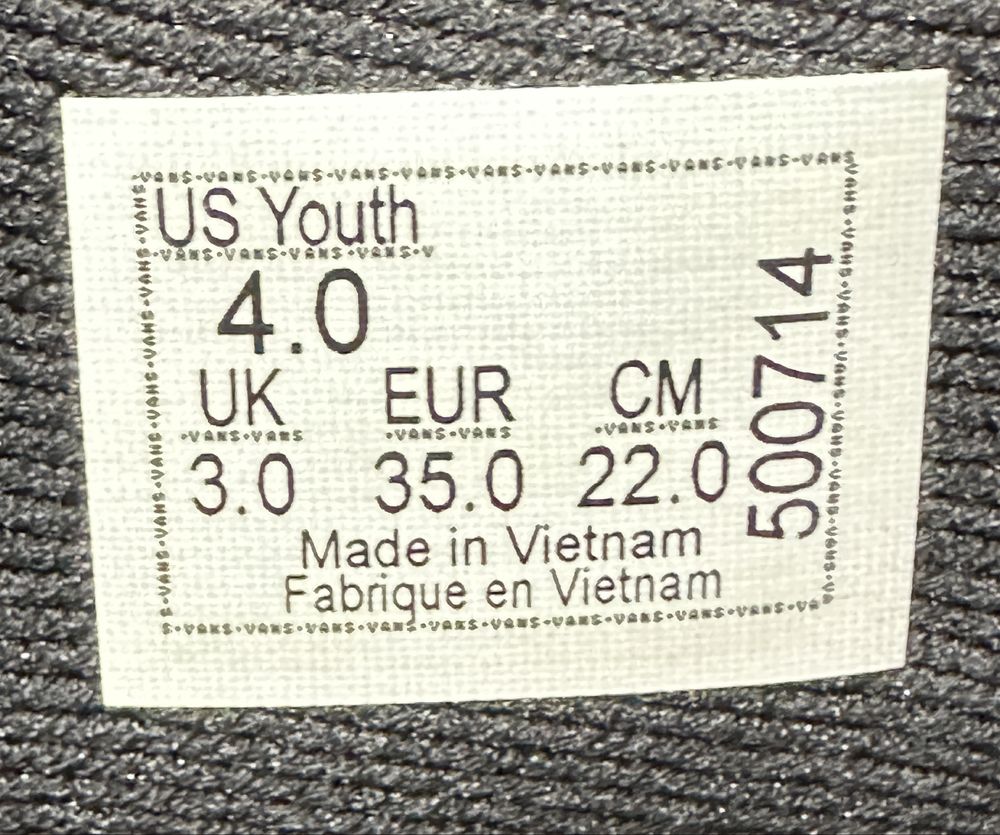 Кеди Vans 35 розмір оригінал