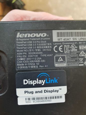 Stacja dokująca Lenovo ThinkPad USB 3.0 Pro Dock