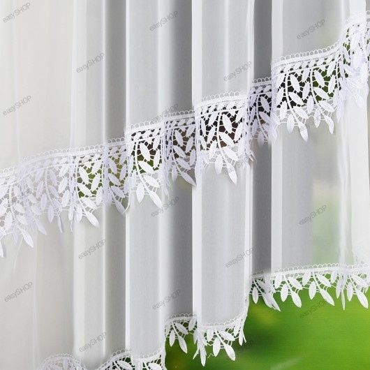 Gotowa firana 160x400 z gipiurą 8 i 15 cm