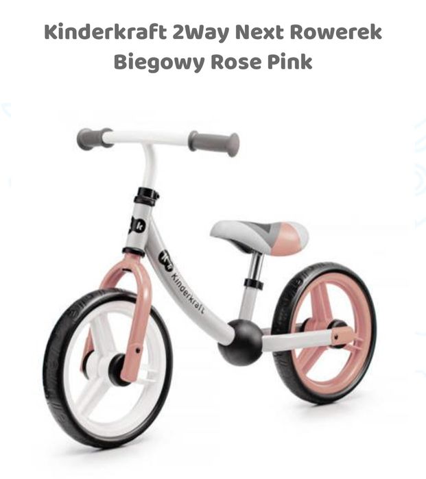 Rowerek biegowy Kinderkraft 2Way Next Rose Pink