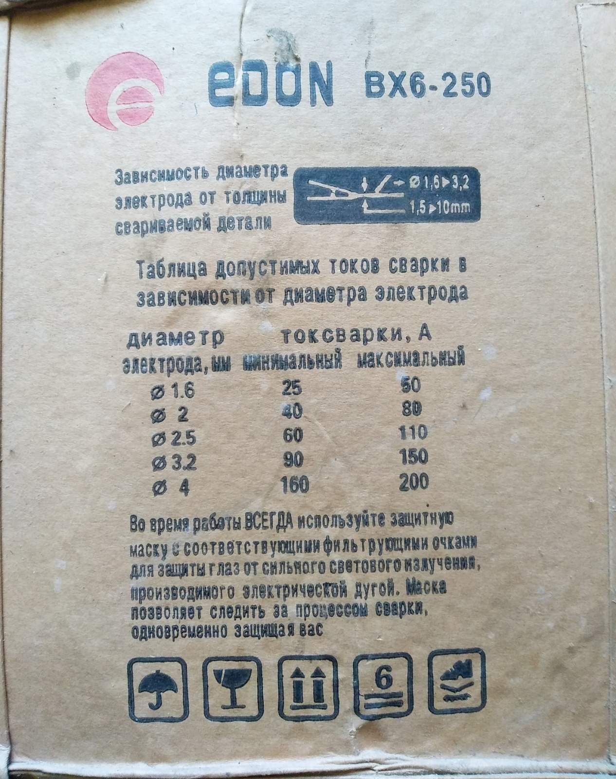 Сварочный трансформатор BX6-250 EDON