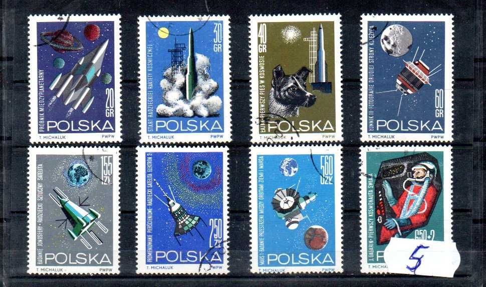 Znaczki Polska - Badanie kosmosu