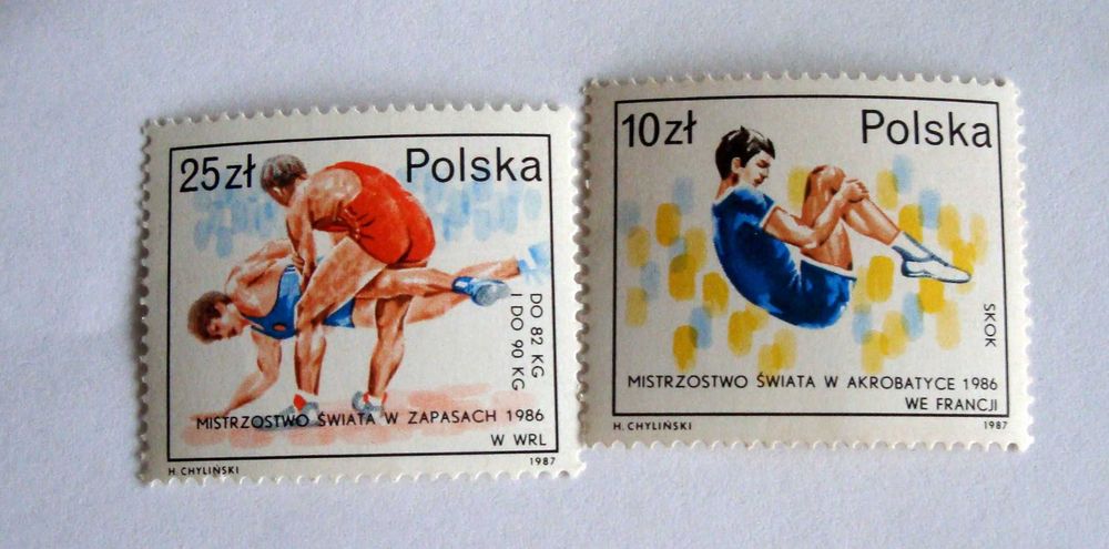 Марки – Польша Спортивная тематика 1987 год