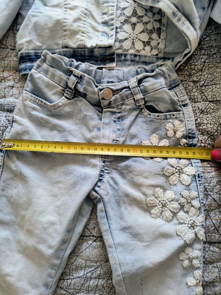 Джинсовий костюм, джинсовий комплект на дівчинку 104