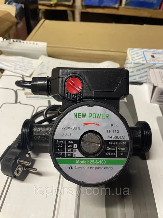 Насос циркуляційний NewPower UPS 25/6/180 Польща