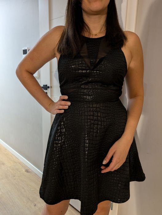 Sukienka mała, czarna, 38/40 M/L imprezowa, rockowa gotycka,