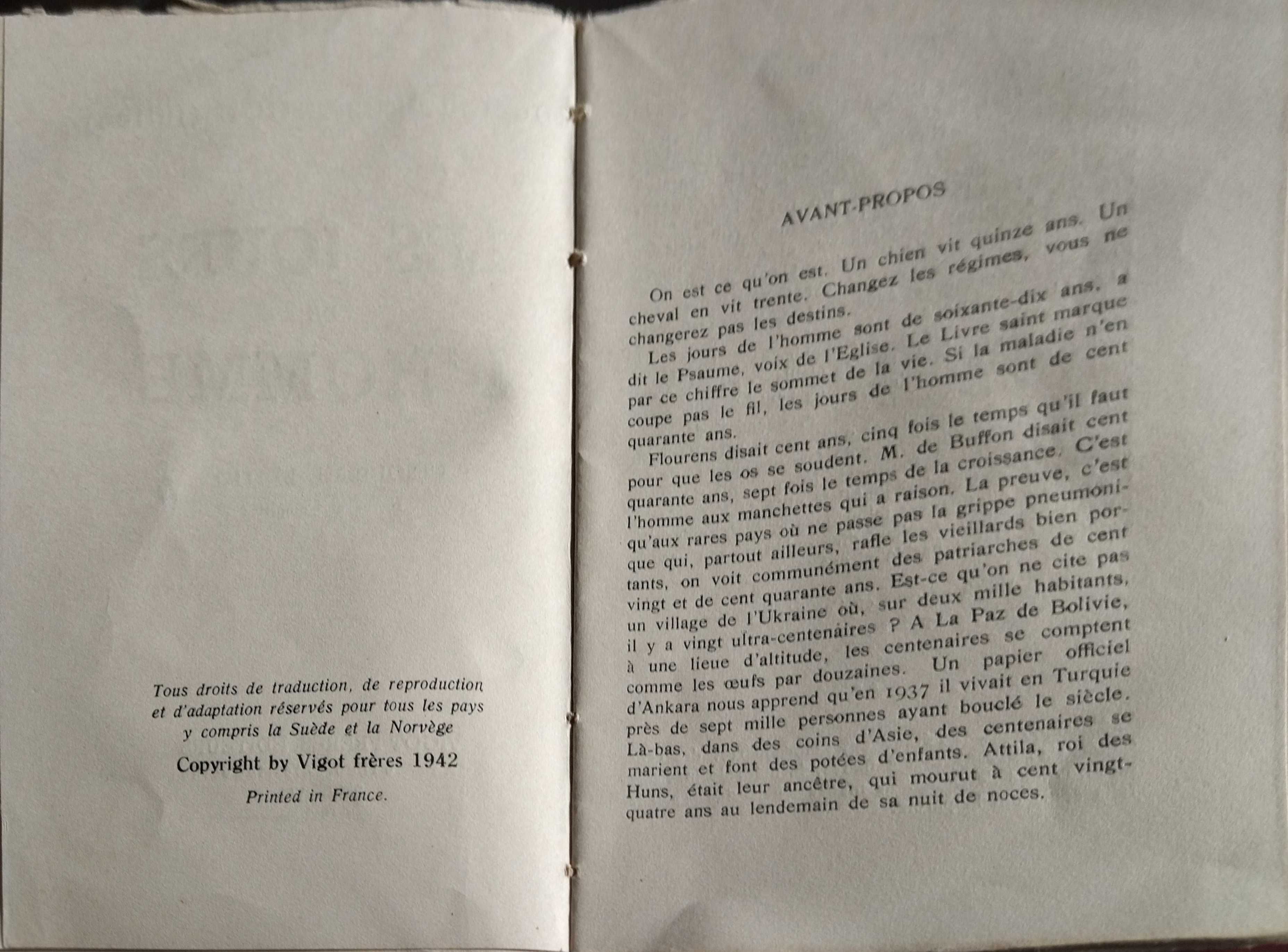 Livro Les jours de L' Homme, 5 edição, em francês, 1942