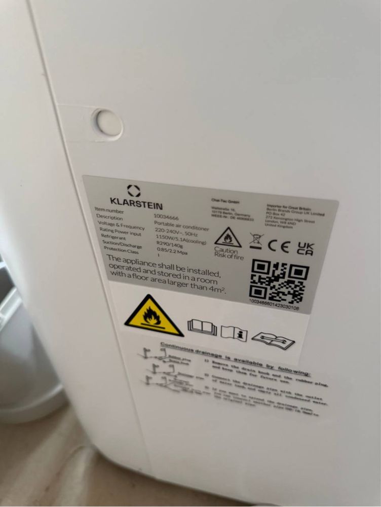 Кондиціонер KLARSTEIN Kraftwerk Smart 10K 3в1 10000 BT