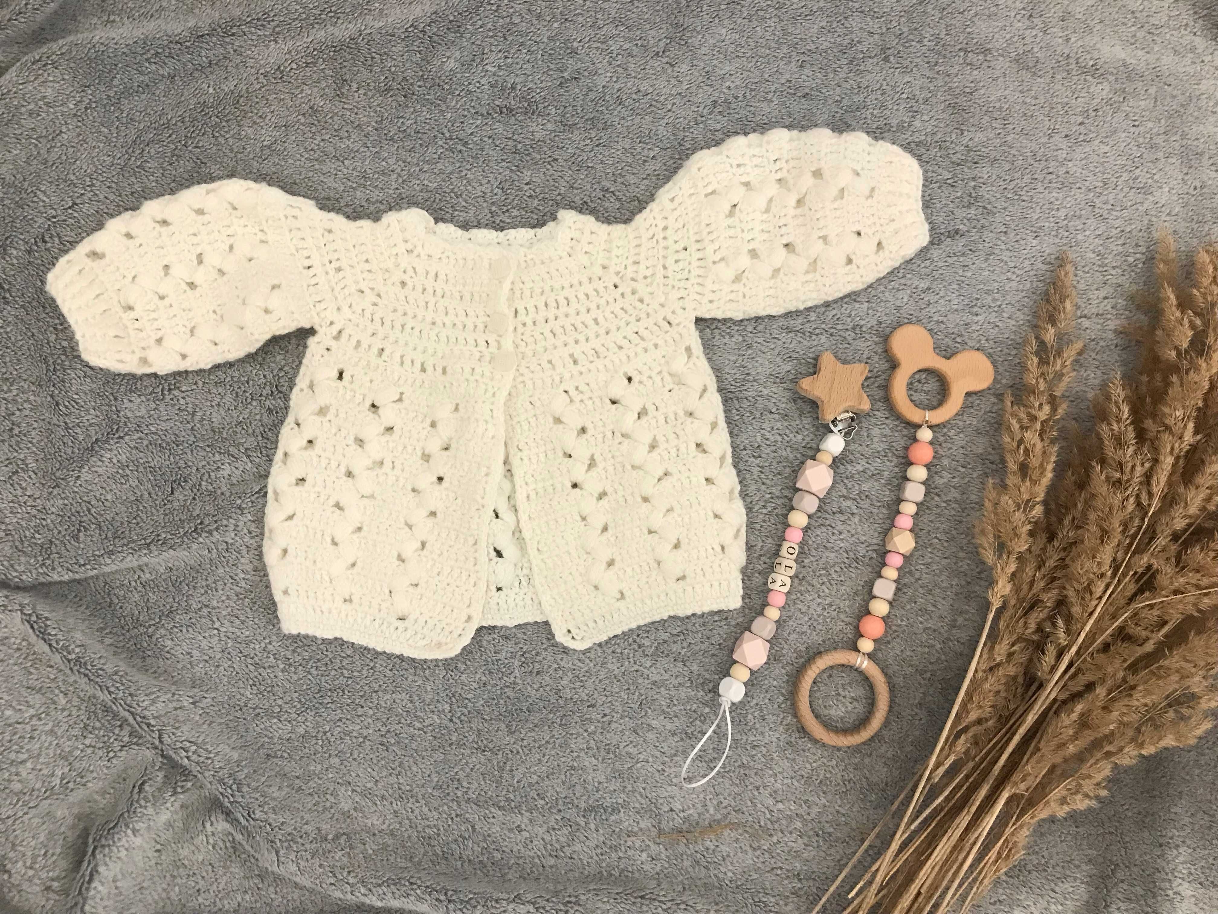 Zestaw dla malucha baby handmade dziegane sweterki