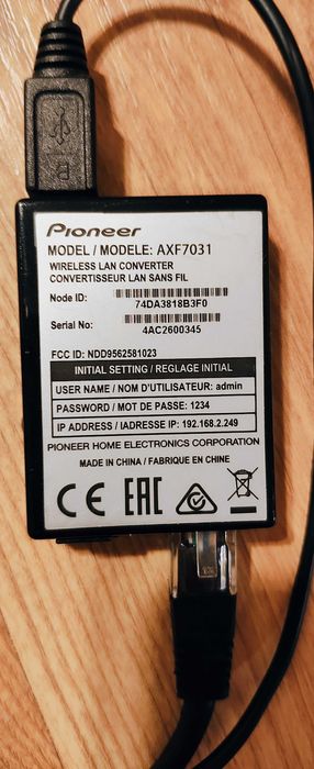 PIONEER-zewnętrzna karta wi-fi-rzadki model.