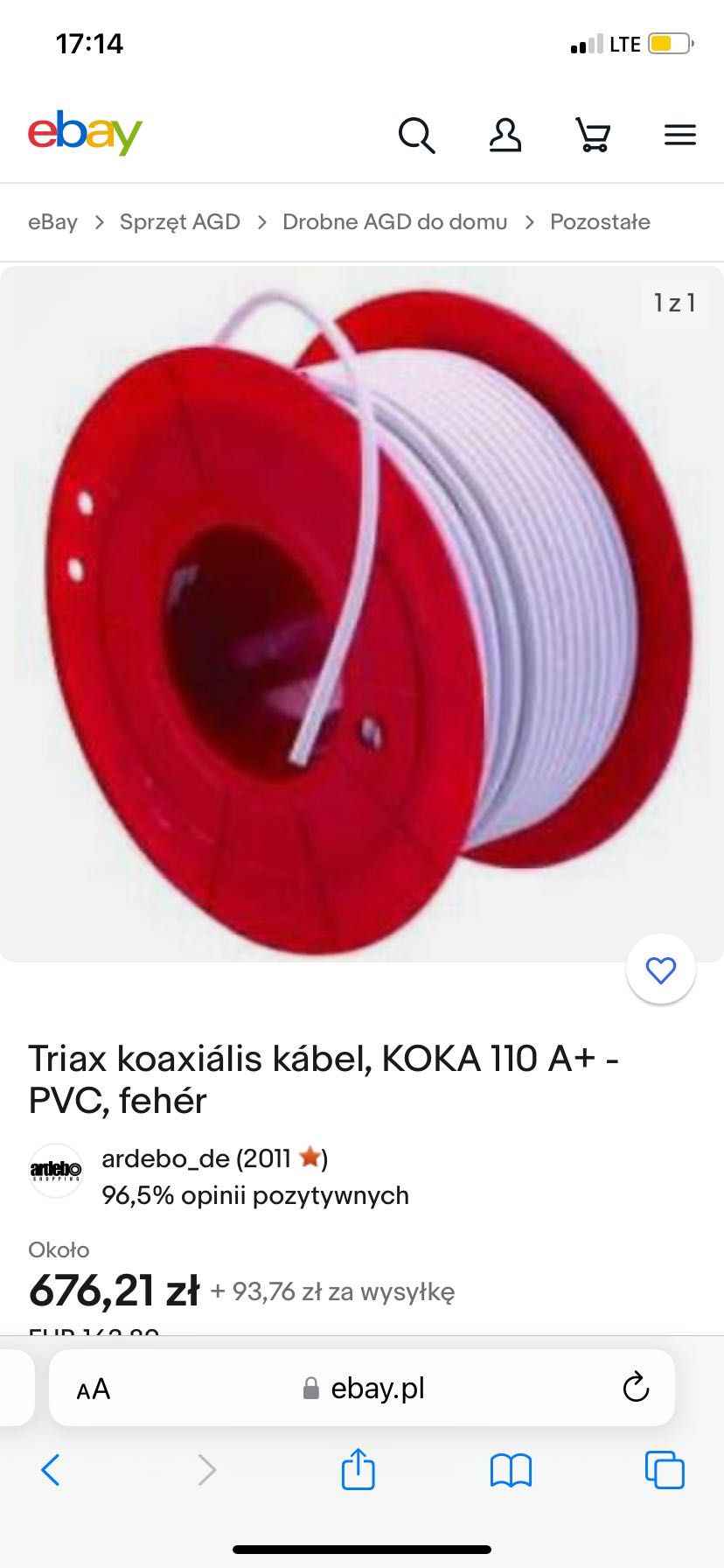 Kabel antenowy TRIAX KOKA 110 A+