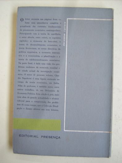 O Pensamento Económico do Século XX de Claudio Napoleoni