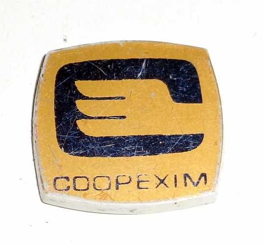 COOPEXIM - reklamowa plakietka z PRL-u.