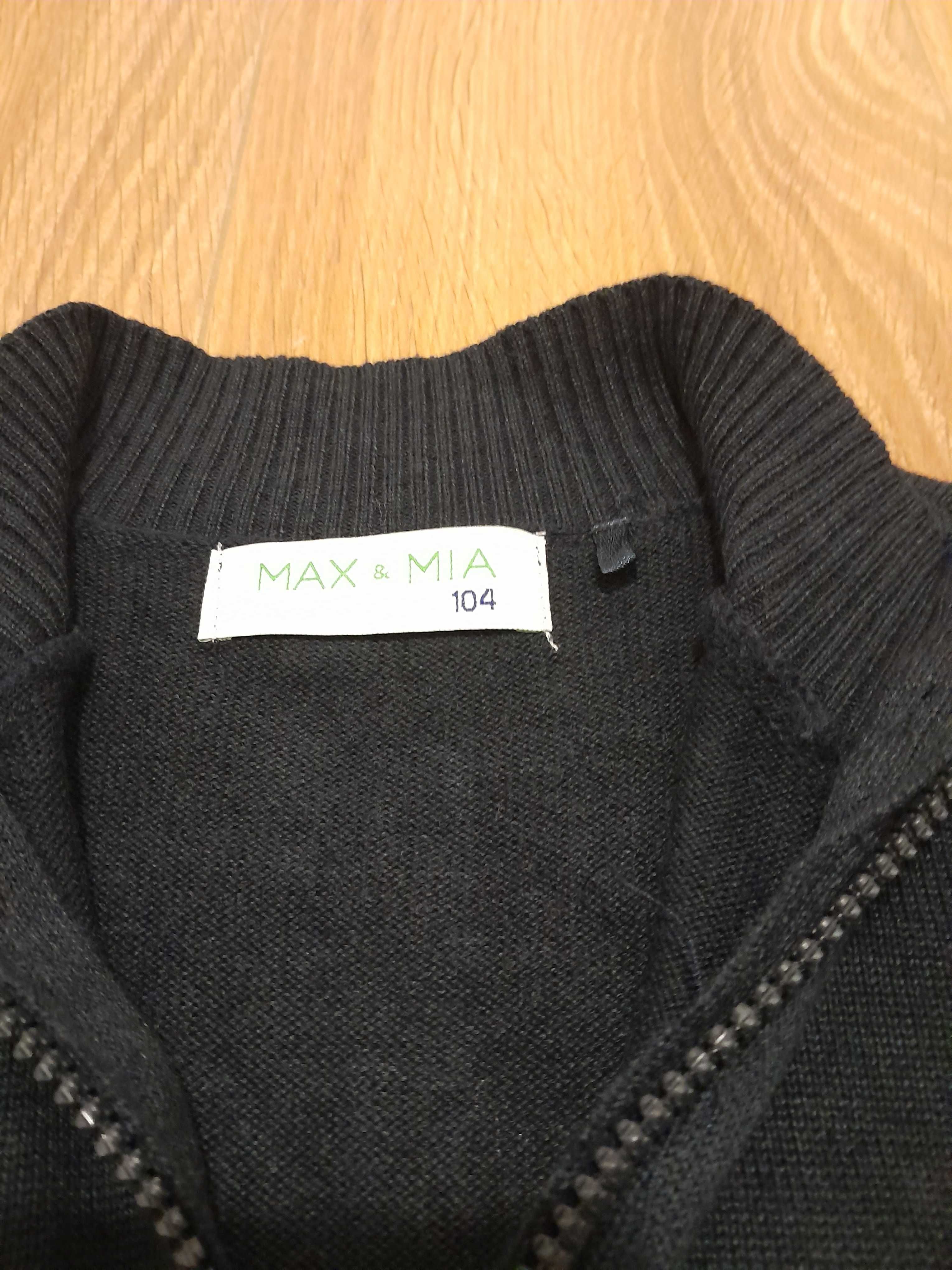 Granatowy cienki sweterek rozpinany dla chłopca rozmiar 104