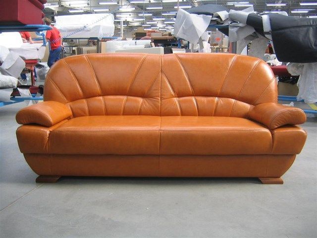 Kanapa sofa wersalka rozkładana tapczan PORTO prawdziwa skóra producen