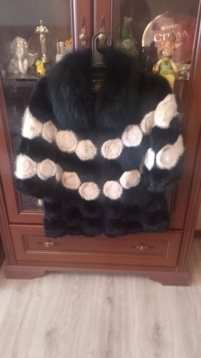 Вязаная норка, новый пуховик, парка