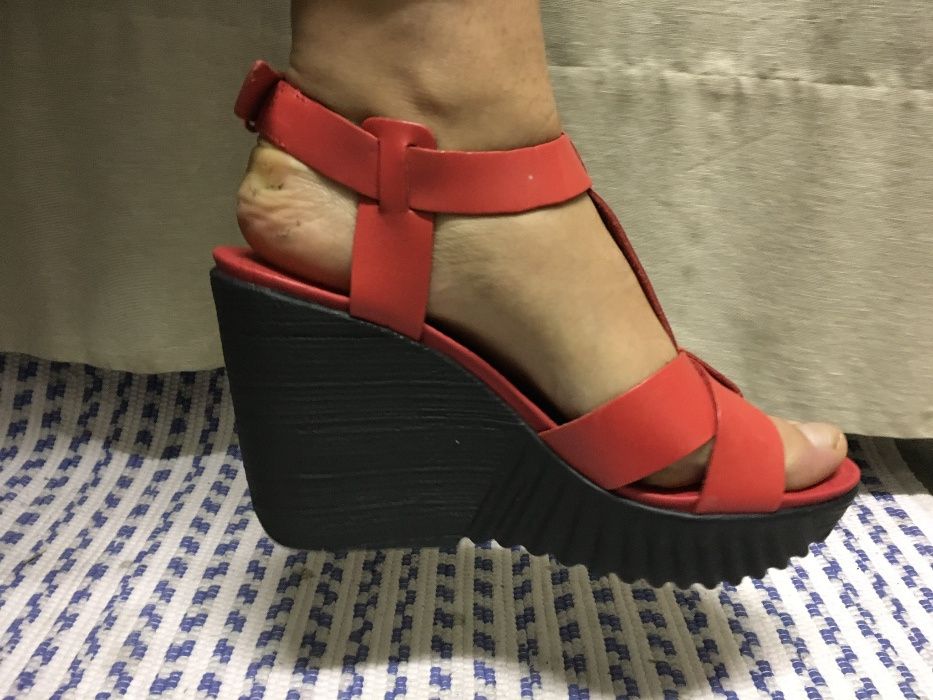 Sandálias Rockport cunha rosa salmão (39) [ULTIMO PREÇO]