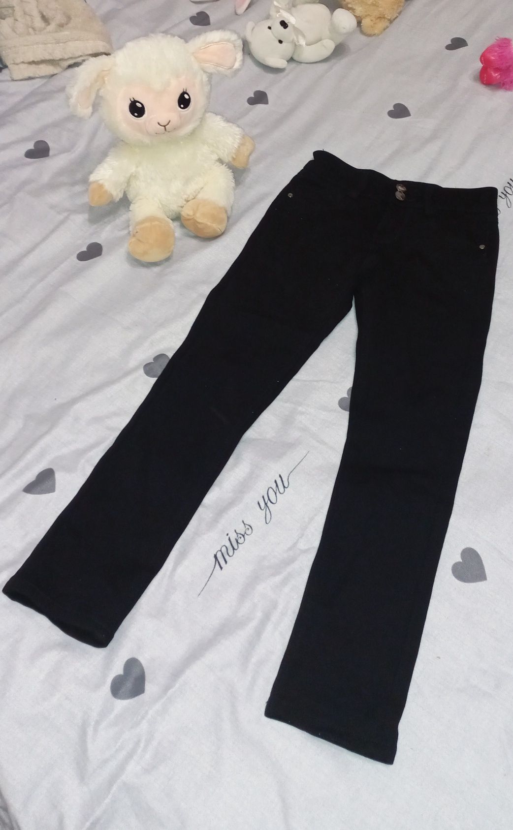 Штани чорні класичні брюки шкільні 134-140 для дівчинки стрейч