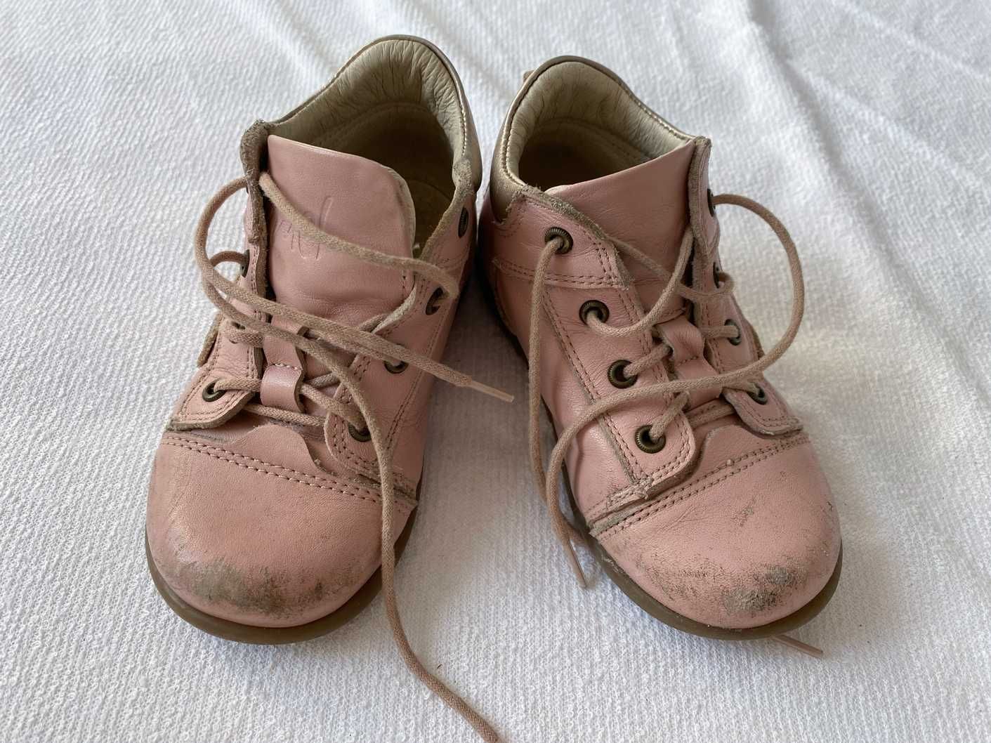 Różowe buty emel sznurówki dla dziewczynki rozmiar 24