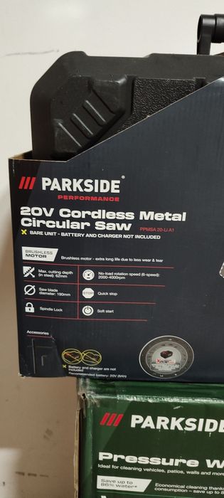 Akumulatorowa piła do metalu Parkside PPMSA 20Li-A1