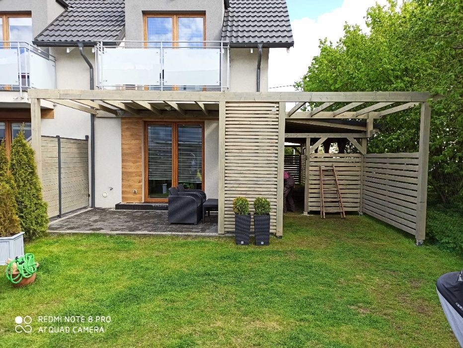 Drewniane Taras Altana Balkon zadaszenie Pergola ogrodzenie ogrody