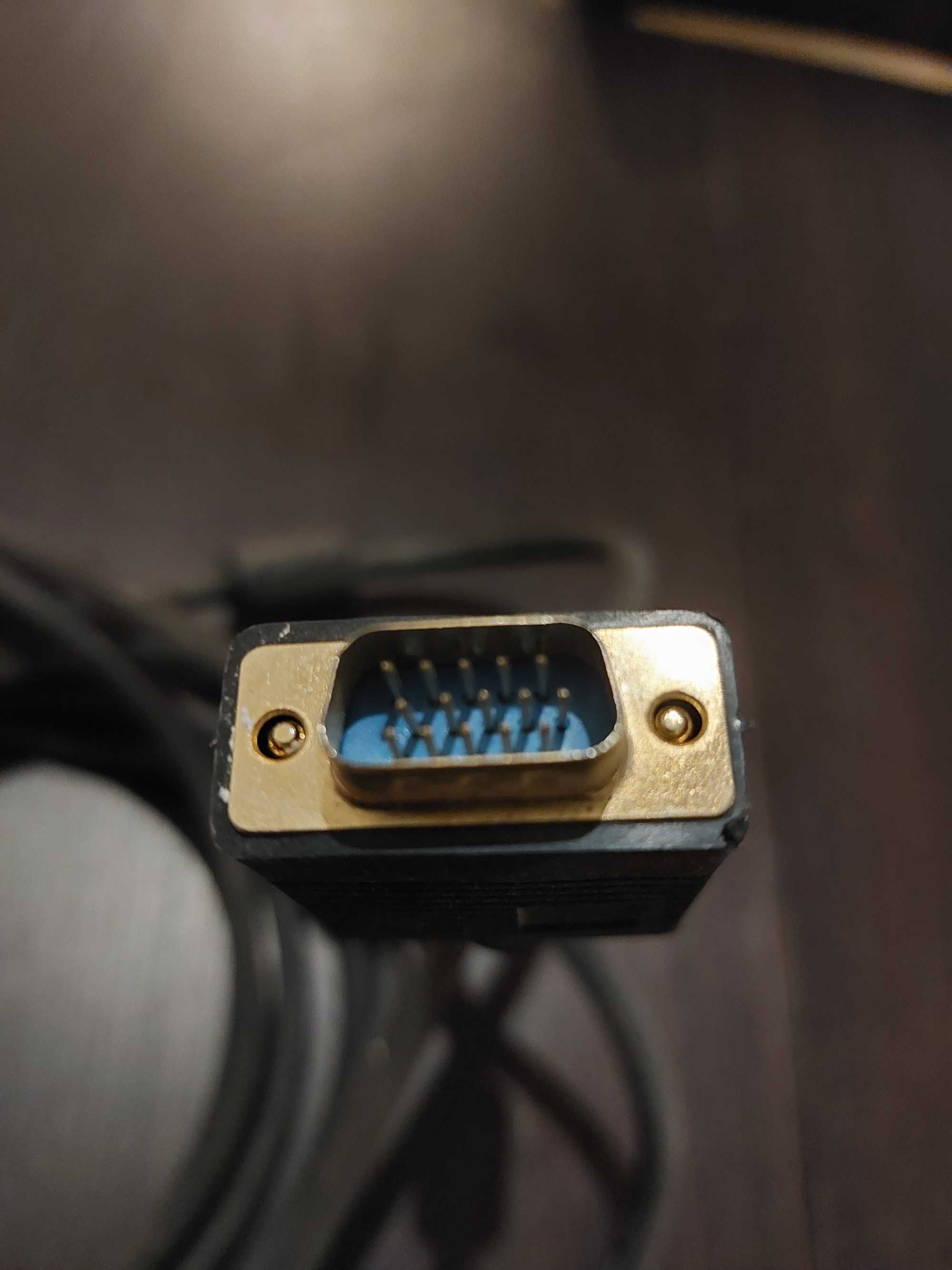 GRUBY Kabel VGA-VGA D-Sub wtyk z obu stron czarny 5m