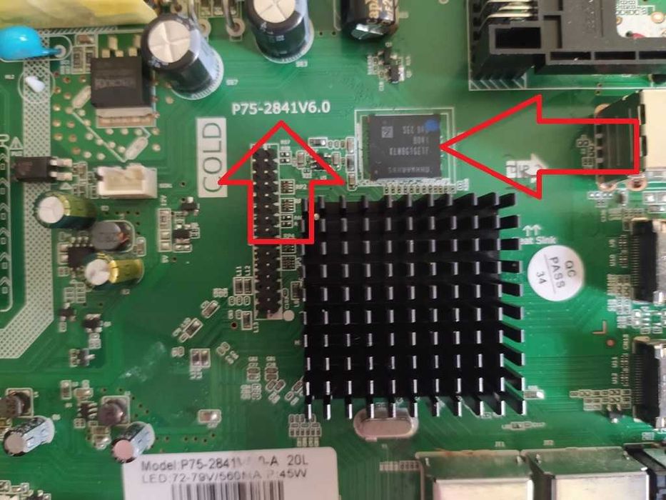 P75-2841V6.0   TV LCD SILVER IP-LE410983   Programação emmc