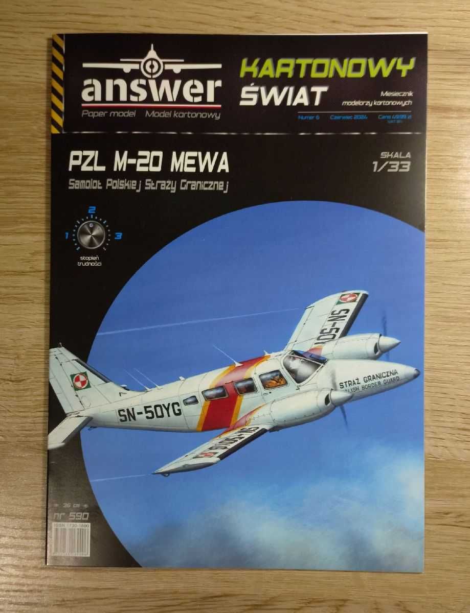 Model kartonowy PZL M-20 Mewa 1:33