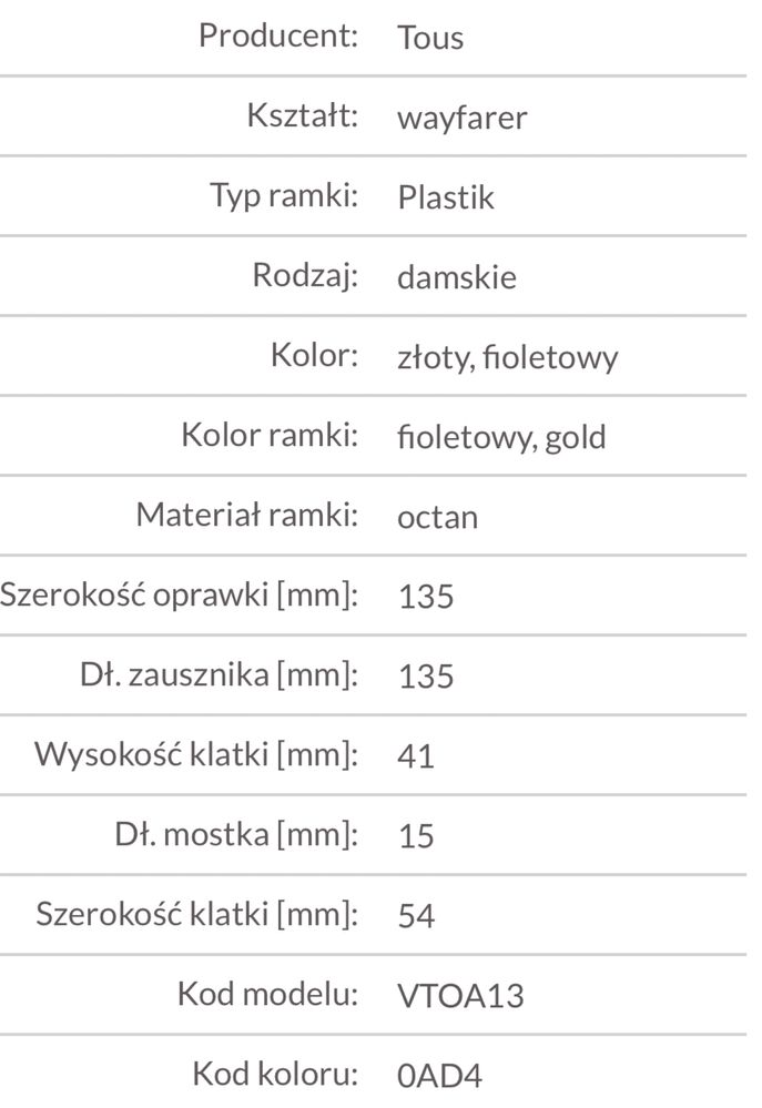 Okulary Oprawki TOUS w stanie IDEALNYM! Bez szkieł