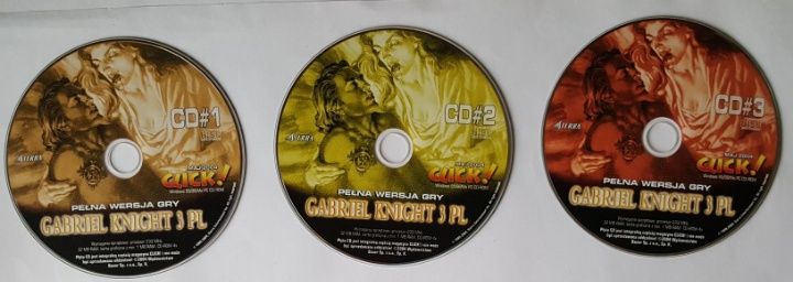 Płyty z grą GABRIEL KNIGHT, 3 płyty CD