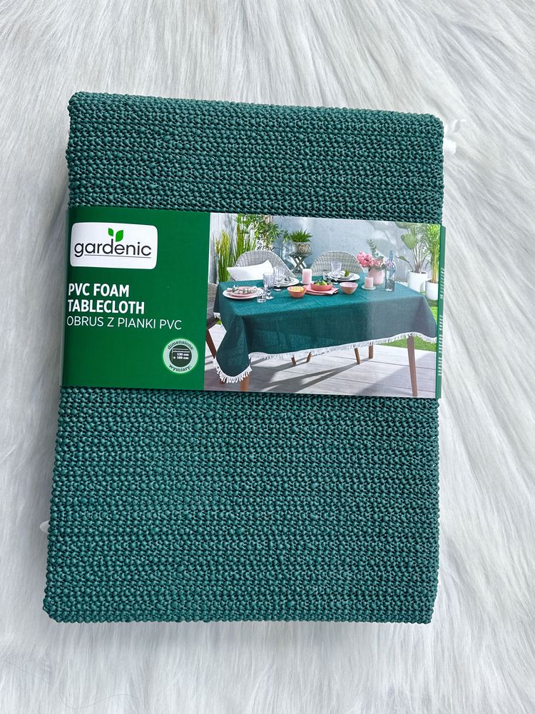 Nowy obrus ogrodowy z pianki Pvc 130x180 butelkowa zieleń