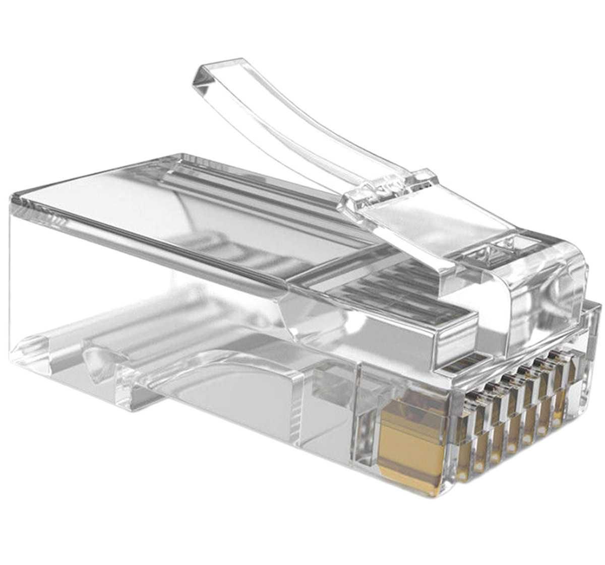 NEW! Złącza wtyki końcówki RJ45 8P8C RJ-45 sieciowe LAN UTP STP 100szt