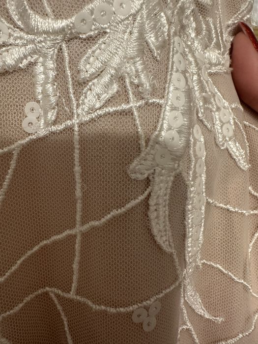 Suknia Ślubna Pollardi model Rebecca Z długim trenem 34/XS Rybka