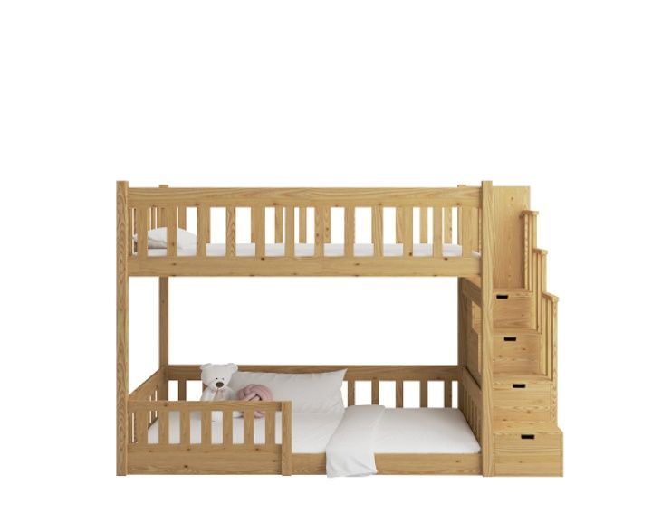 Łóżko piętrowe ze schodami - Solidnie i Tanio