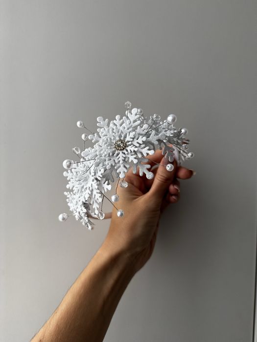 Обруч сніжинки для дівчинки 2-10 років