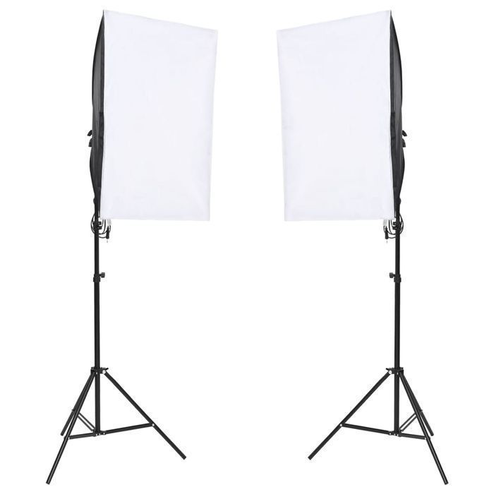 Vidaxl Fotograficzny Zestaw Studyjny Z Lampami I Tłem