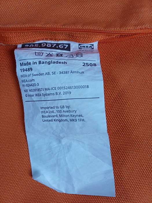 Poszewki na poduszki 3 sztuki bawełna pomarańczowe Ikea w kratę H&M