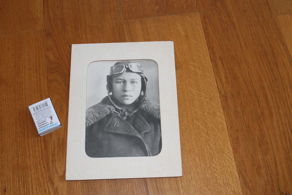 старинная фотография летчика