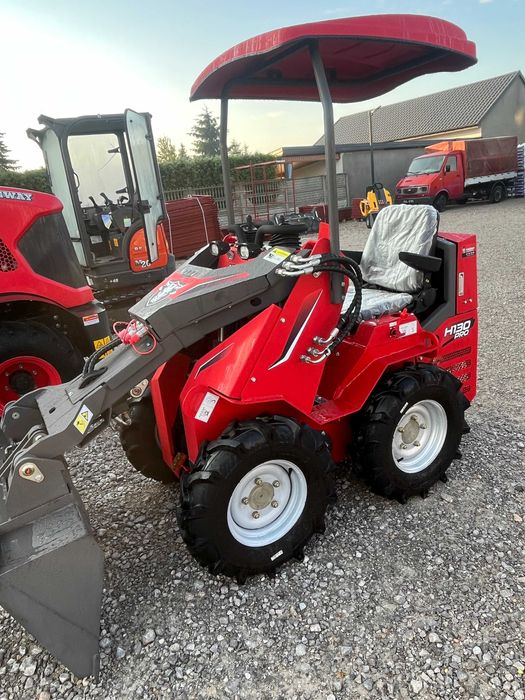 Taczka Wozidło Gąsiennicowa spalinowa z ładowaczem czołowym