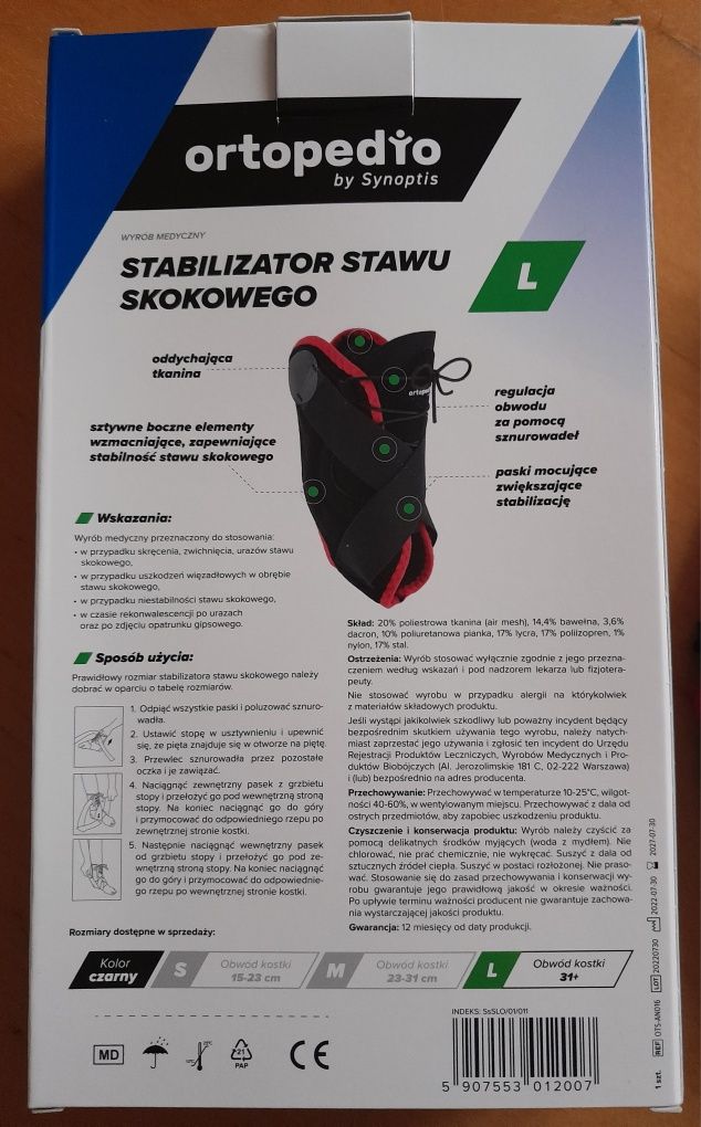 Orteza, stabilizator stawu skokowego