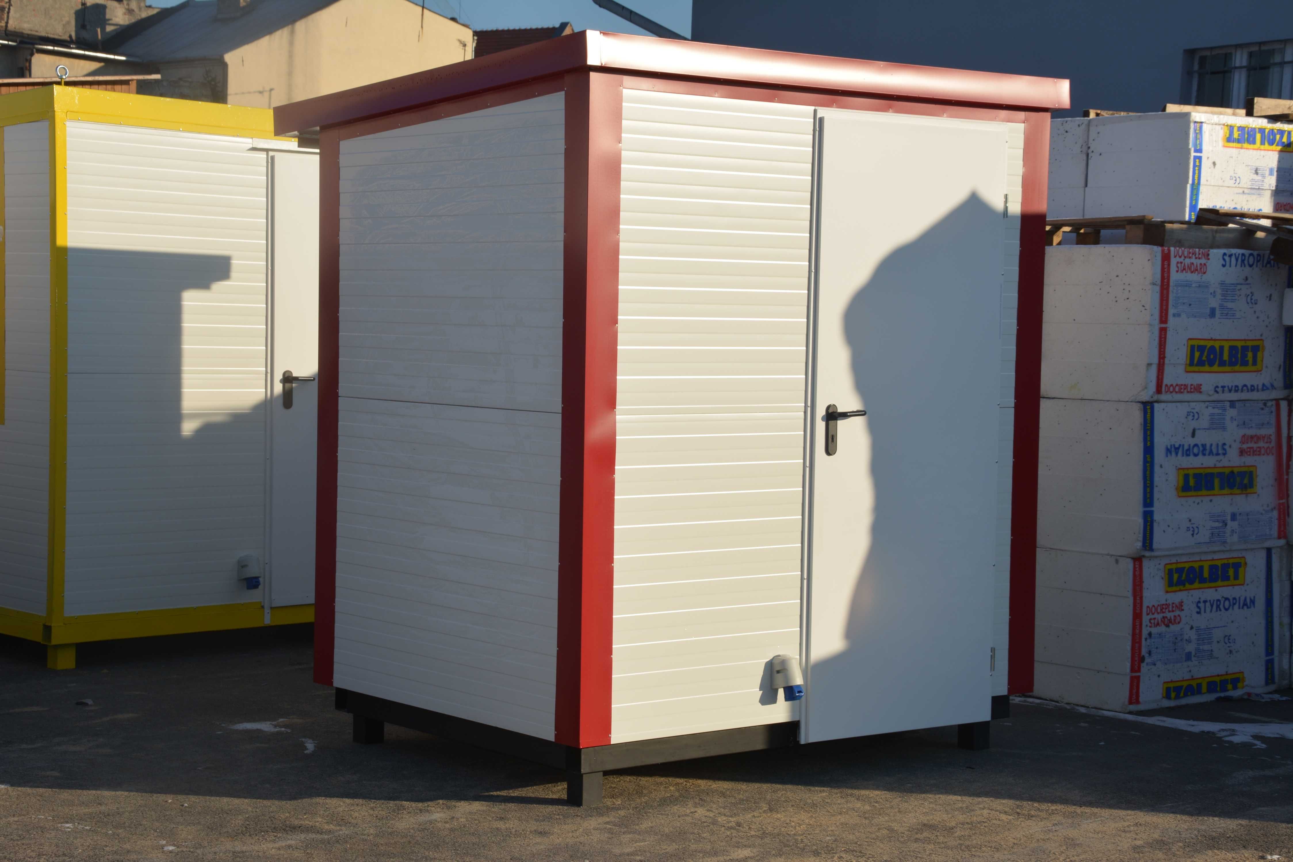 KONTENER SANITARNY 2×2 m, wys. 2,4 m – komplet toaleta WC + umywalka
