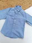 Camisa Azul de Manga Comprida de Bebé