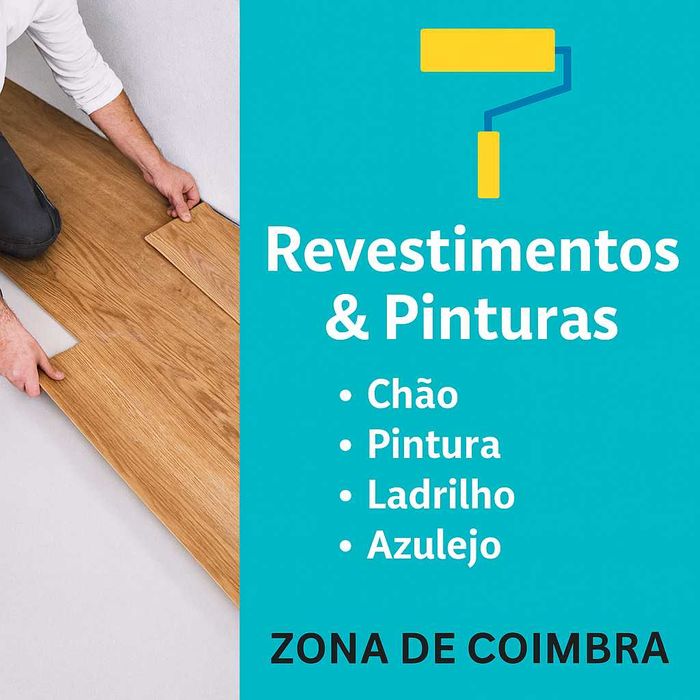 Serviços de chão, pintura, ladrilho e azulejo na zona de Coimbra