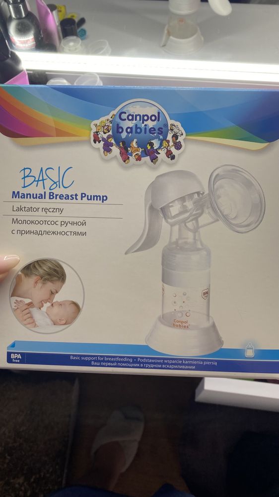 Молоковідсмоктувач Canpol Babies Basic ручного типу + подарунок