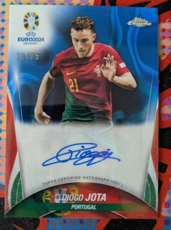 2024 Topps Chrome UEFA EURO: DIOGO JOTA auto 20/75