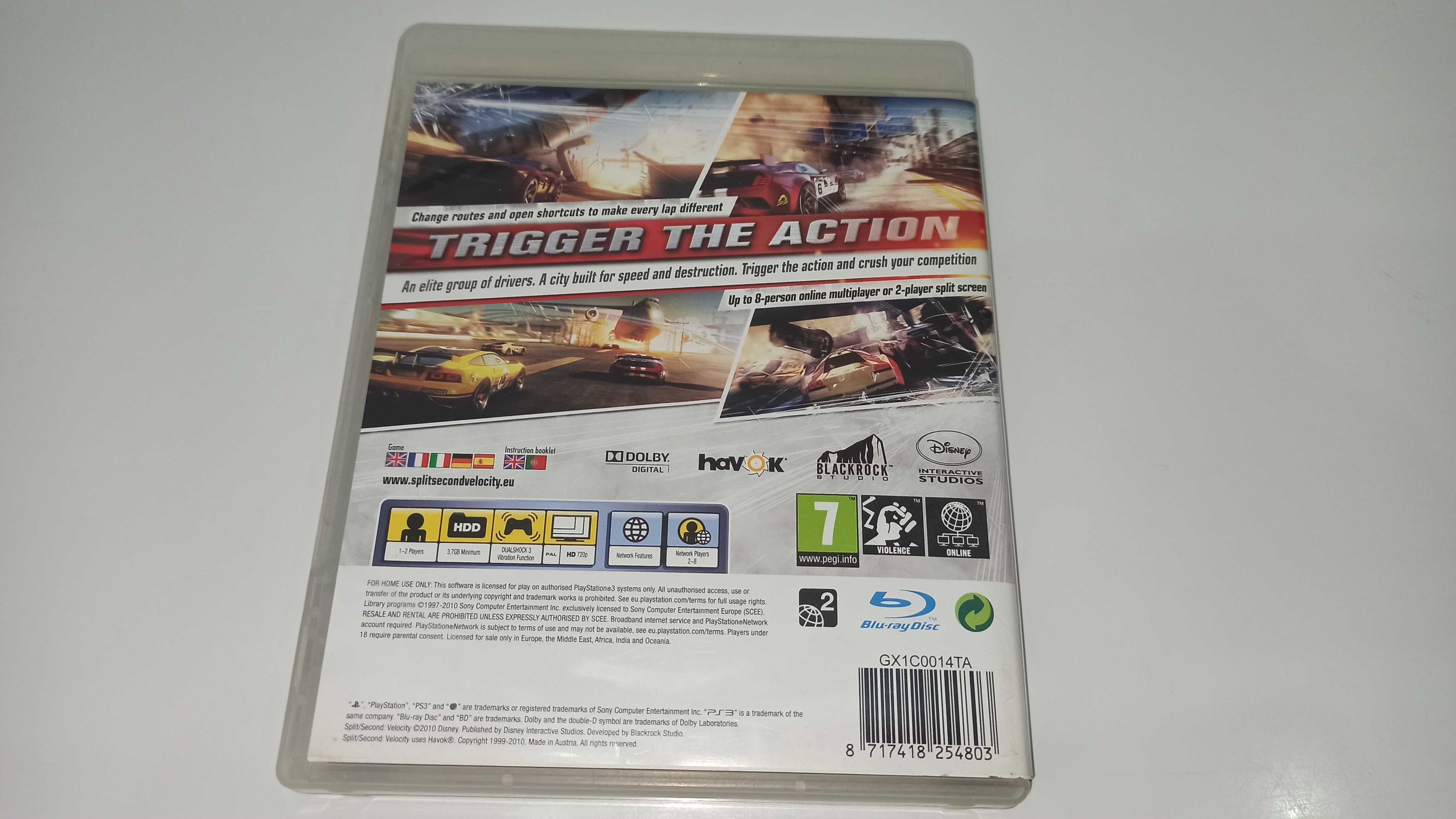 ps3 SPLIT/SECOND VELOCITY wyścigi samochodowe
