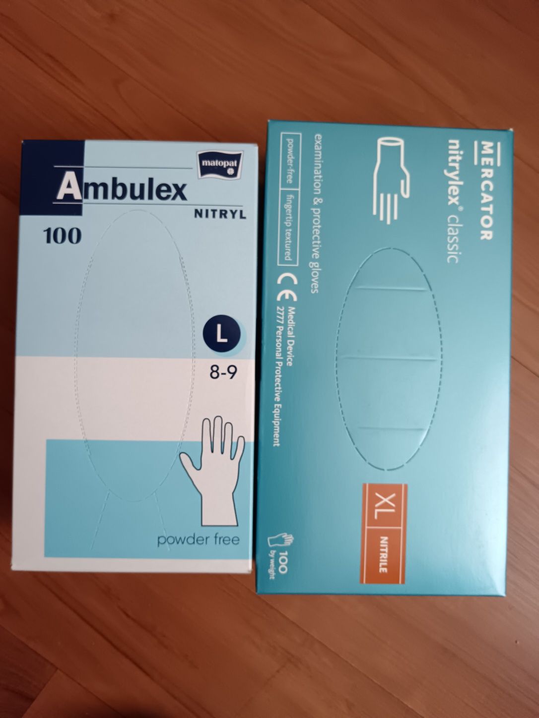 Rękawiczki Nitryl Mercator / Ambulex diagnostyczno ochronne L/XL 6 opa