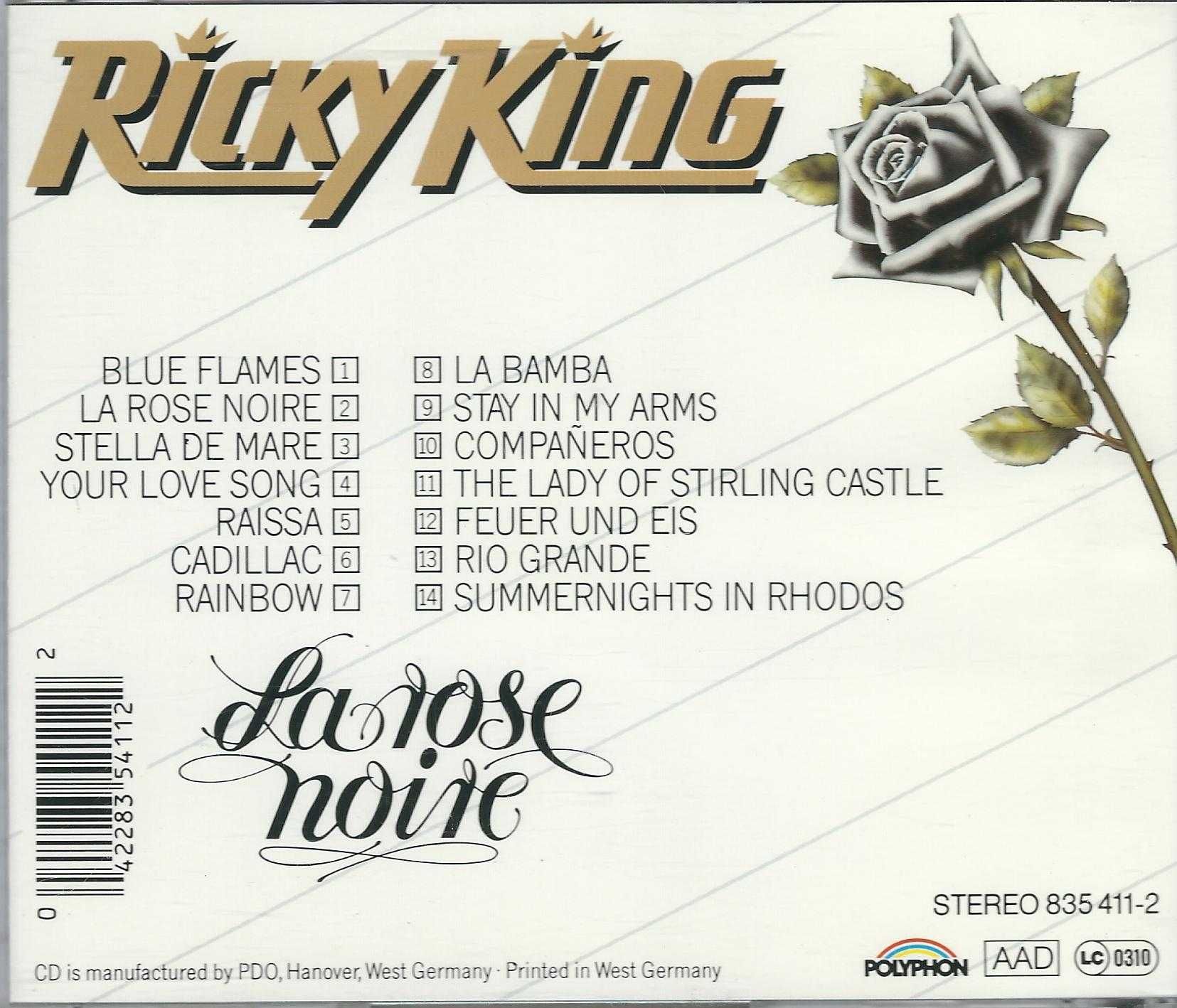 CD Ricky King - La Rose Noire (1988)